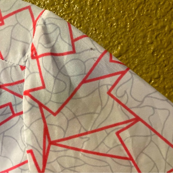 Women’s Funky Blocks Boxy button down short sleeve shirt / blouse - Picture 5 of 6